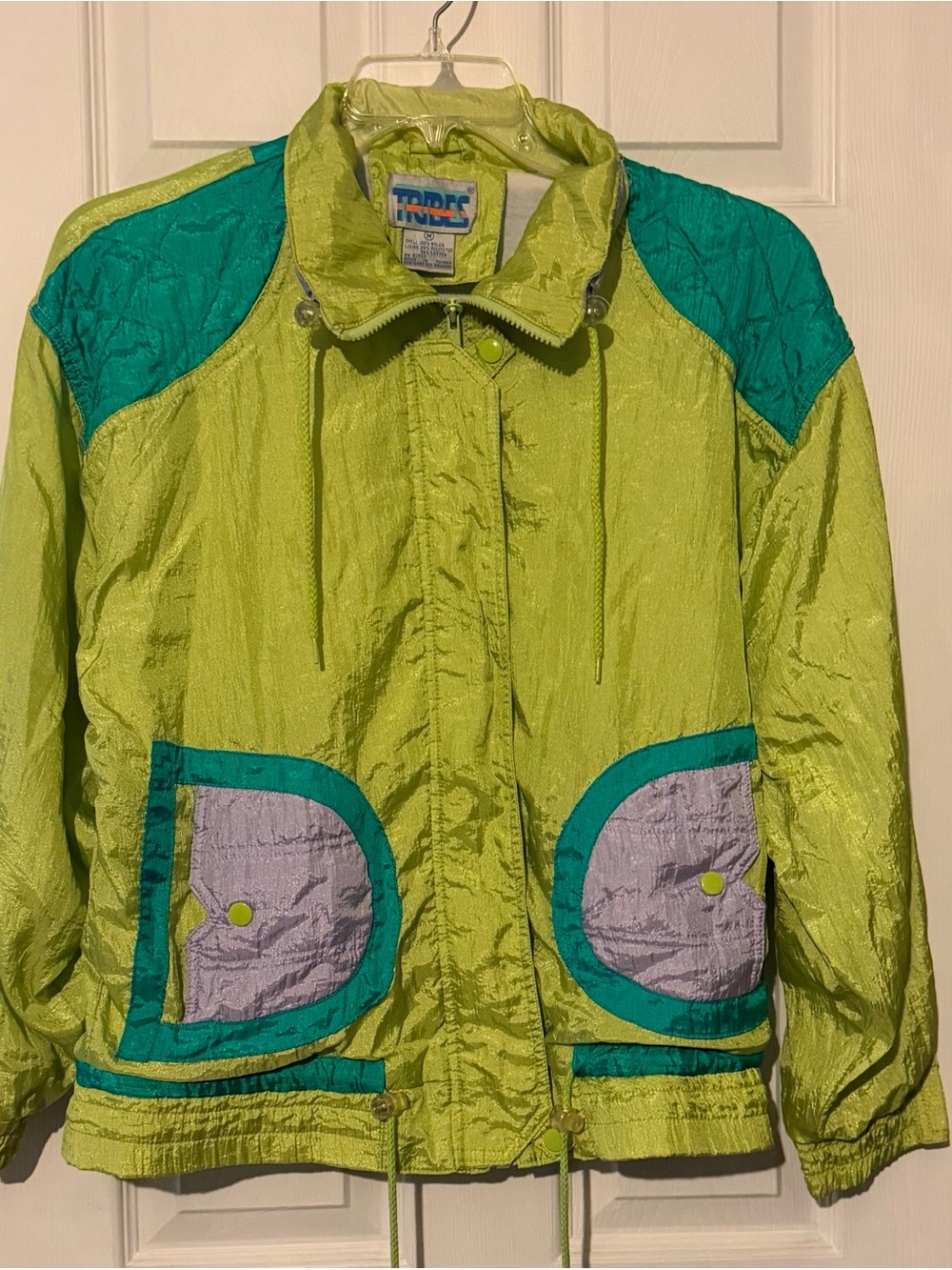 TRIBES vintage 80-90’s color block windbreaker medium